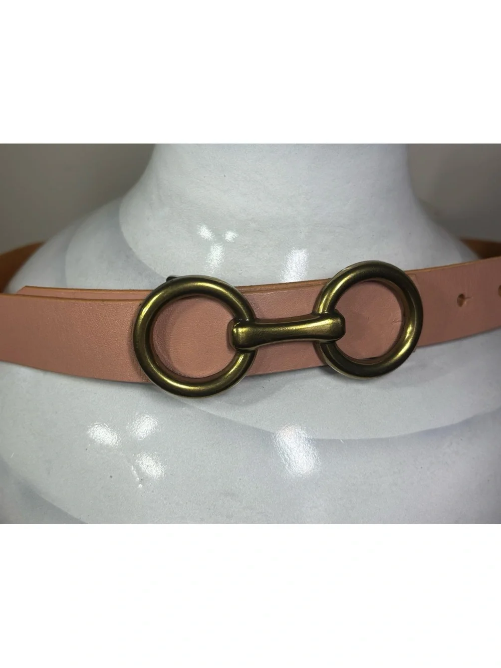 NWOT Anthropologie Chantal Leather Belt In Neutral  Size Small